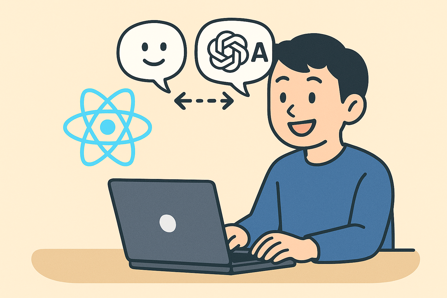 React × OpenAI API のチャットアプリを作っている開発者